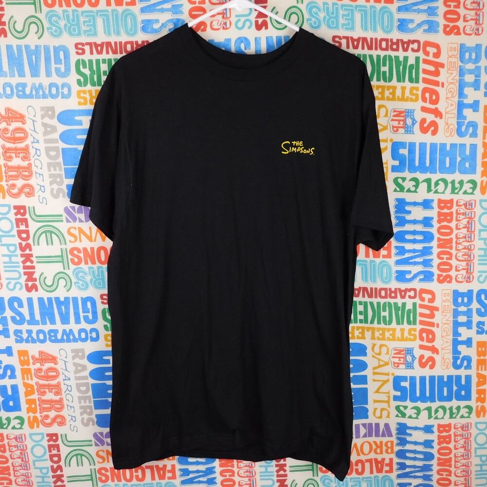 The Simpsons Couch Gag Graphic T Shirt Black Adult Size L TV Cartoon Tee